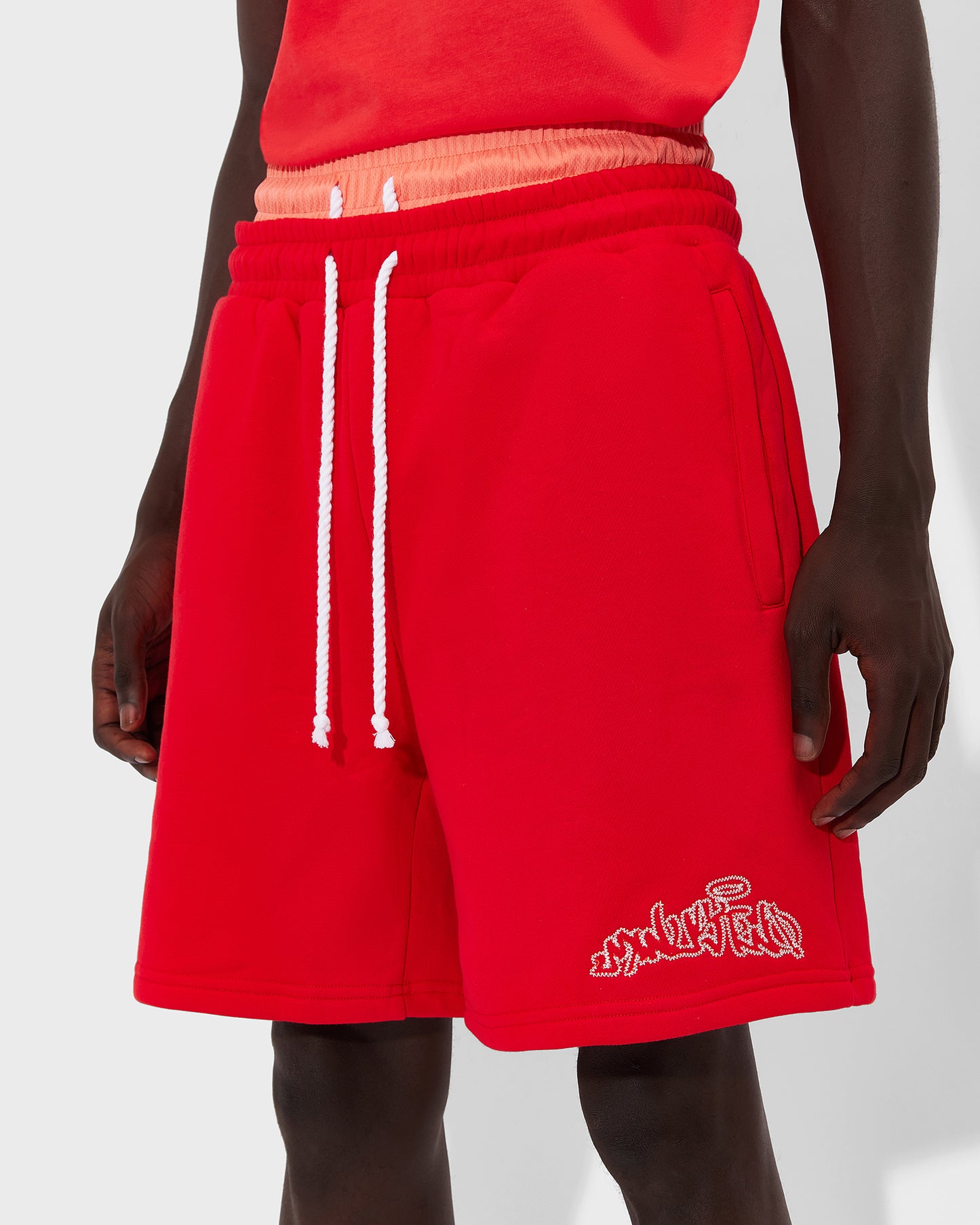 Men's Red Arch Shorts | Red Arch Cotton Shorts | Minus Two – Minus Twø