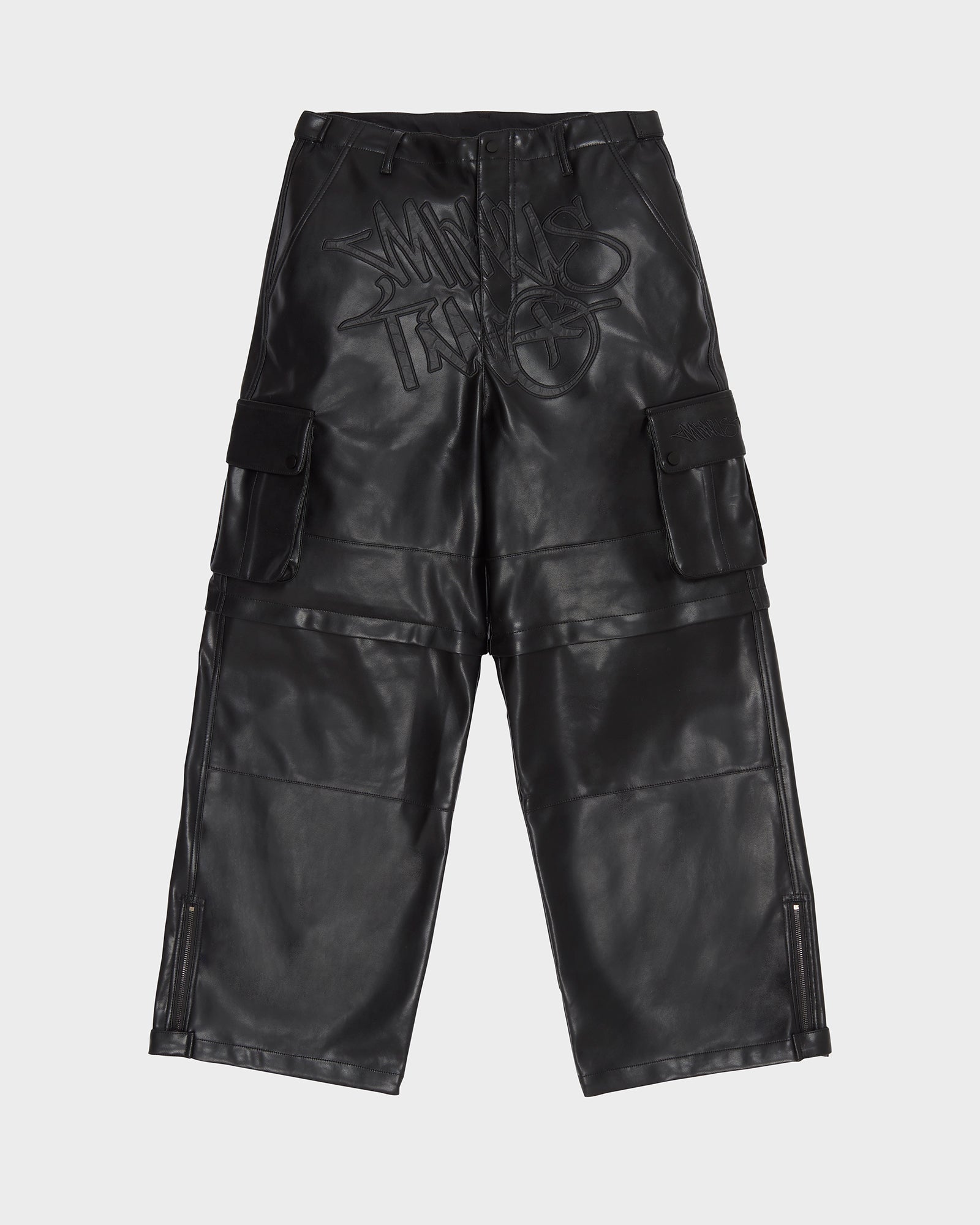 Black Leather Graff Cargos